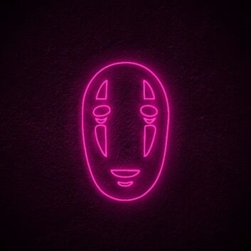 No Face Neon Sign for Studio Ghibli Lovers