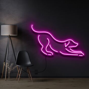 Playful Dog Neon Sign for Pet Lovers and Kids Rooms