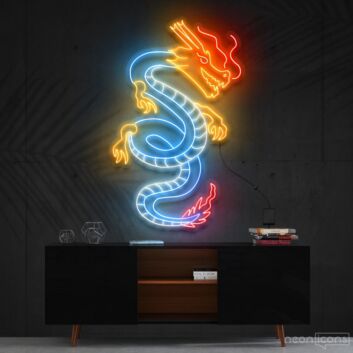Blood Of The Dragons Multicolour Neon Sign for Fantasy Lovers
