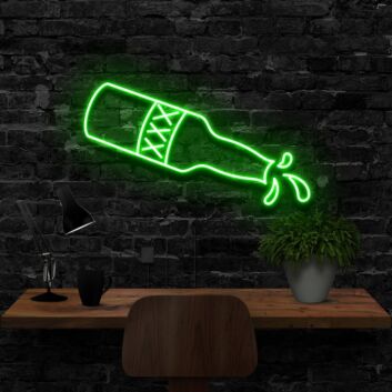 Booze Bottle Neon Sign for Bars and Party Spaces