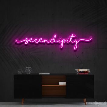Serendipity Neon Sign for Inspirational Spaces