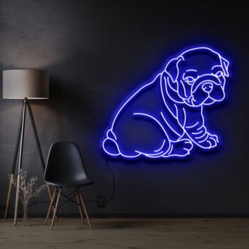 Bulldog Puppy Neon Sign for Pet Lovers