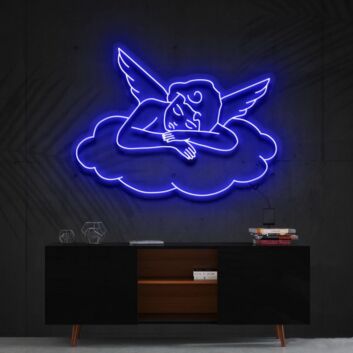 Sleepy Cupid Neon Sign for Romantic and Bedroom Decor