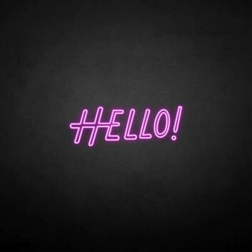 &#39;HELLO2&#39; neon sign