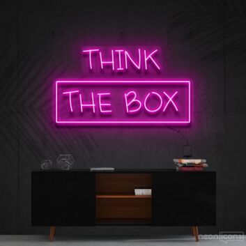 Think Outside The Box Neon Sign for Motivational and Creative Spaces