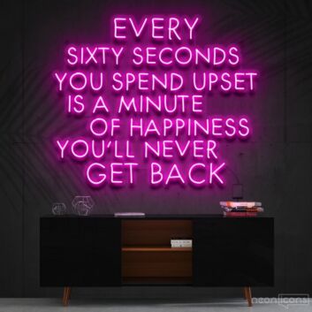 Every Sixty Seconds Neon Sign for Motivational Spaces