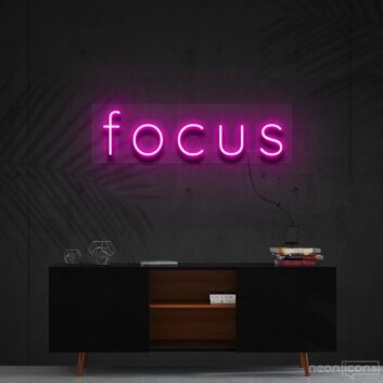 Focus Neon Sign for Productive Spaces