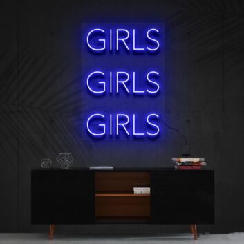 Girls Girls Girls Neon Sign for Bold and Fun Decor