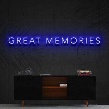 Great Memories Neon Sign for Family Rooms