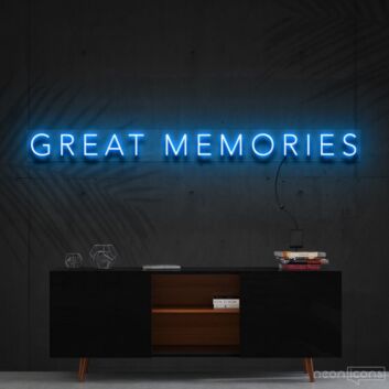 Great Memories Neon Sign for Family Rooms