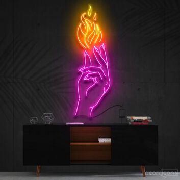 Hand Of Passion Neon Sign for Artistic Spaces