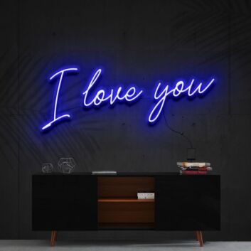 I Love You Neon Sign for Romantic Settings