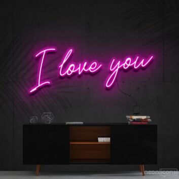 I Love You Neon Sign for Romantic Settings