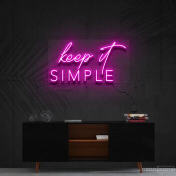 Keep It Simple Neon Sign for Minimalist Spaces