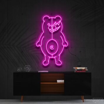 Monokuma Danganronpa Neon Sign for Game Rooms and Anime Fans