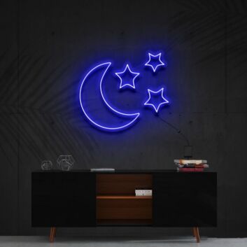 Moongazing Neon Sign for Whimsical Decor