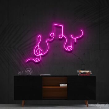 Musical Flow Neon Sign for Music Lovers and Studios