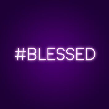 Blessed Neon Sign for Inspirational and Spiritual Decor