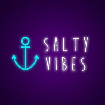 Salty Vibes Neon Sign for Beach and Coastal Decor