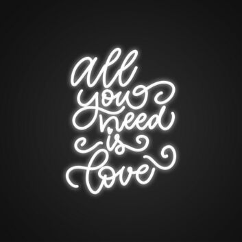 All You Need Is Love Neon Sign for Romantic Settings