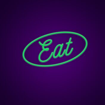 Eat Neon Sign for Kitchens and Restaurants