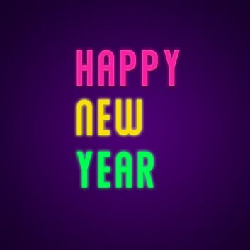 Happy New Year Neon Sign for Festive Celebrations