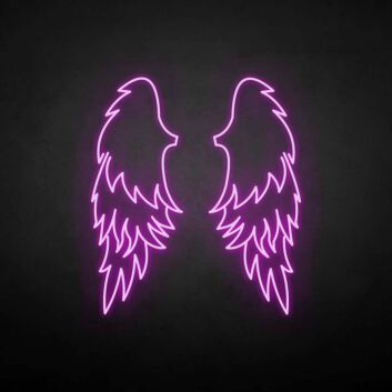 &#39;wings&#39; neon sign