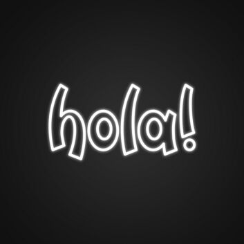 Hola Neon Sign for Welcoming Entrances