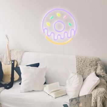 Donut Neon Sign for Food Lovers and Kitchens