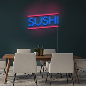 Sushi Neon Sign for Food Lovers and Restaurants