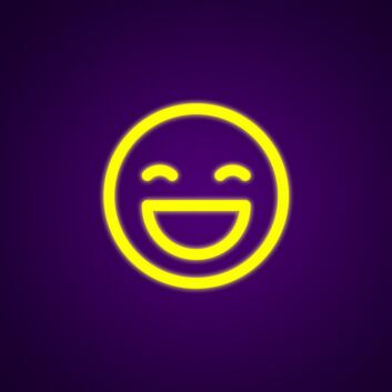 Happy Neon Sign for Positive Spaces