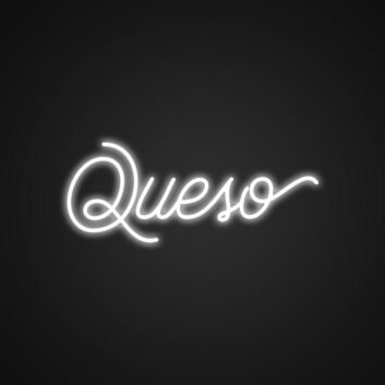 Queso Neon Sign for Food Lovers