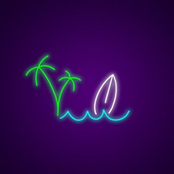 Beach Neon Sign for Coastal Themes
