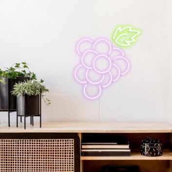 Grapes Neon Sign for Wine Enthusiasts