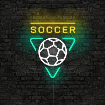 Soccer Neon Sign for Sports Fans