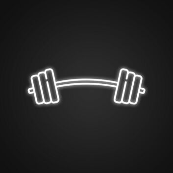 Barbell Neon Sign for Fitness Studios