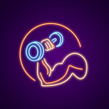 Weights Neon Sign for Fitness Spaces