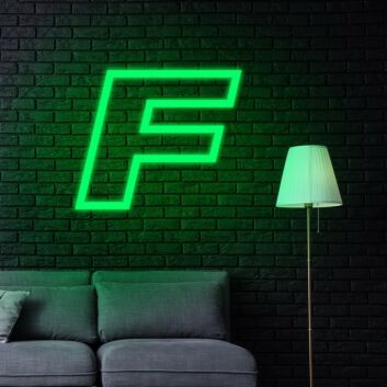 Letter F Neon Sign for Custom Names