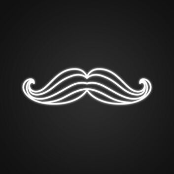 Mustache Neon Sign for Fun Decor