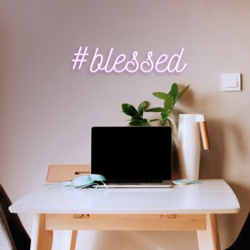 Blessed Neon Sign for Inspirational Spaces