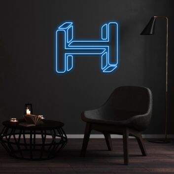 H Custom Neon Sign V2 for Personalized Decor