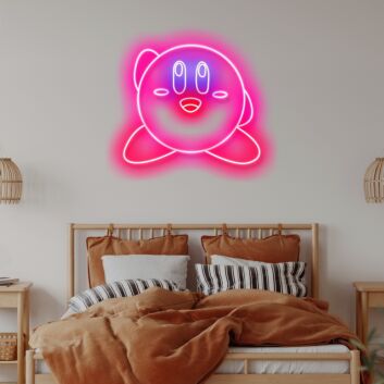 Kirby Neon Sign Ideal for game rooms and kids&#039; spaces