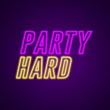 Party Hard Neon Sign Get the party started with this fun and vibrant sign