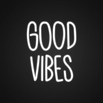 Good Vibes Neon Sign Create a positive atmosphere with good vibes