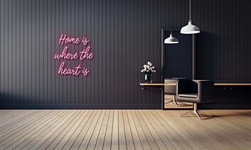 Home is where the heart is Italic Neon Sign