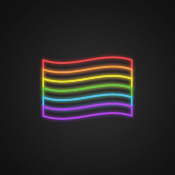 Rainbow Flag Neon Sign Show your support for the LGBTQ+ community