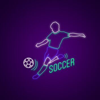 Soccer Player Neon Sign Perfect for soccer enthusiasts