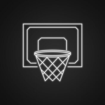 Basketball Net Neon Sign Perfect for sports bars and game rooms