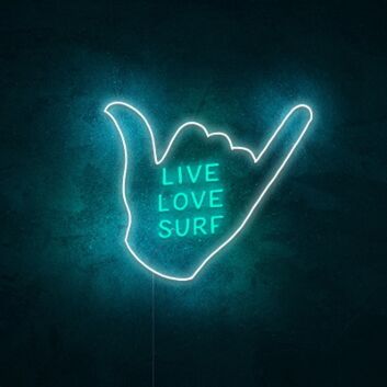 Live Love Surf Neon Sign Perfect for beach lovers