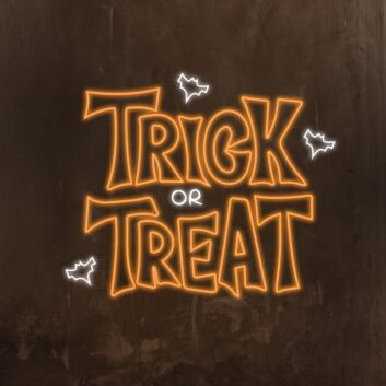 Trick Or Treat Neon Sign Perfect for Halloween festivities